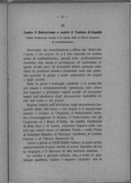 Gabriele D'Annunzio prima e dopo il trattato di Rapallo